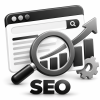 Monochrome 3D SEO Analytics Dashboard