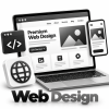 Monochrome 3D Web Design Workspace